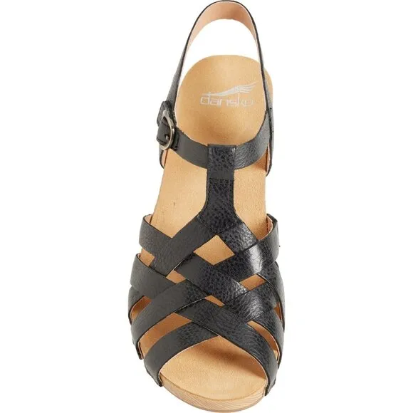 new DANSKO women's Tinley GENUINE LEATHER strappy sandals in tan 254 492