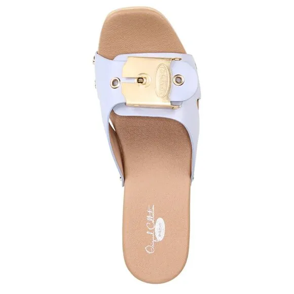 NEW DR. SCHOLL'S Made In Brazil Leather Original Comfort Slide Heel Sandals 252