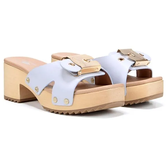 NEW DR. SCHOLL'S Made In Brazil Leather Original Comfort Slide Heel Sandals 252