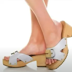 NEW DR. SCHOLL'S Made In Brazil Leather Original Comfort Slide Heel Sandals 252