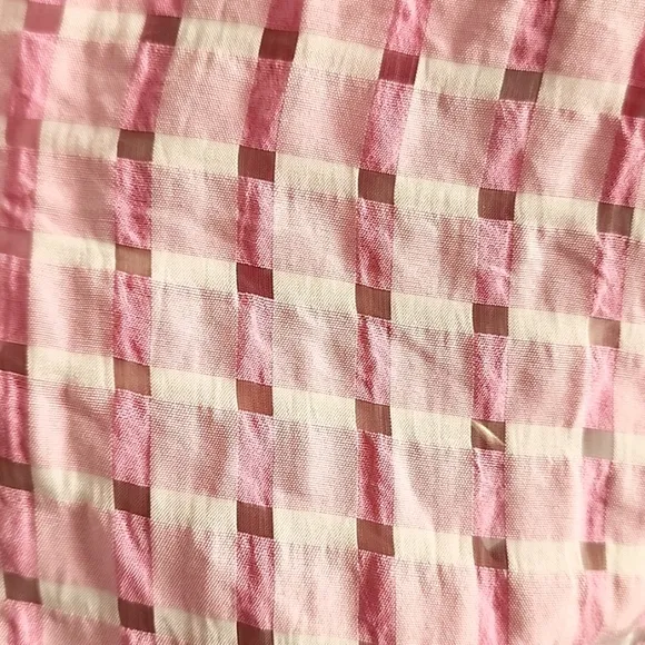 New English Factory Pink gingham Maxi dress size medium