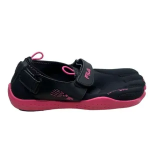 NEW FILA Skele-Toes EZ Slide Drainage Black/Hot Pink - Sz 6 US