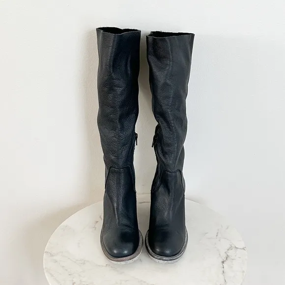 NEW Free People Essential Tall Slouch Boots Leather Size 6 US 36 EU