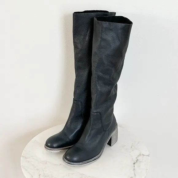NEW Free People Essential Tall Slouch Boots Leather Size 6 US 36 EU