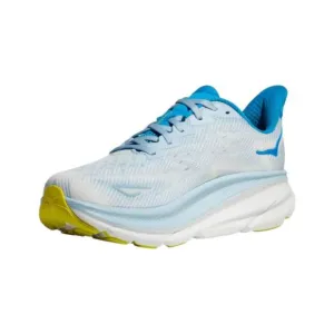 NEW HOKA men's clifton 9 shoes in ice water, evening primrose