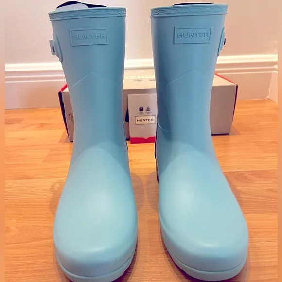 NEW Hunter Artic Mint Original Refined Short Rain Boots, Size 11