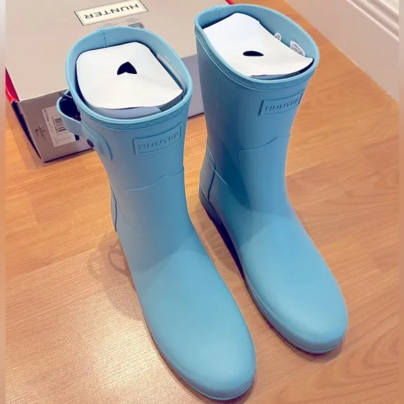 NEW Hunter Artic Mint Original Refined Short Rain Boots, Size 11
