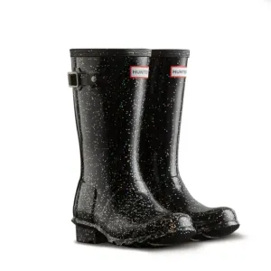 NEW! || HUNTER || Original Giant Glitter rain boot, tall, buckles, sz 5 girls