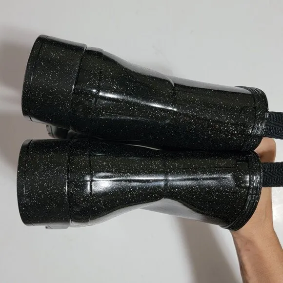 NEW Hunter Play Starcloud Rain Boots Womens 9 Glitter Short Whimsygoth Fairy Fun