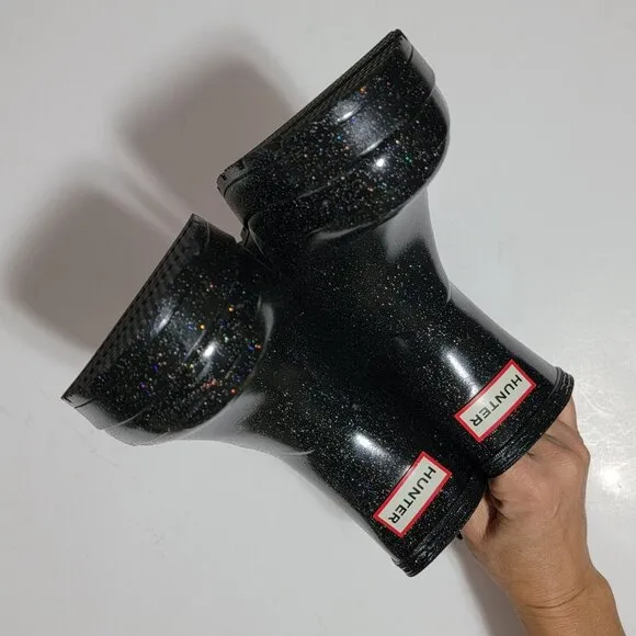 NEW Hunter Play Starcloud Rain Boots Womens 9 Glitter Short Whimsygoth Fairy Fun