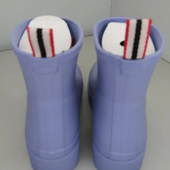 NEW HUNTER Women Play Short Rain Rubber Bootie Lavender Waterproof Size 7