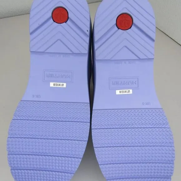 NEW HUNTER Women Play Short Rain Rubber Bootie Lavender Waterproof Size 7