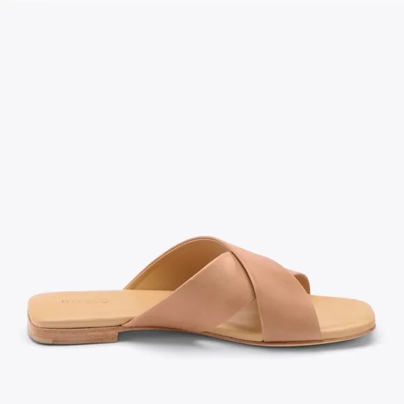 NEW IN BOX Nisolo Catalina Slide Sandal in Almond, Size 7.5