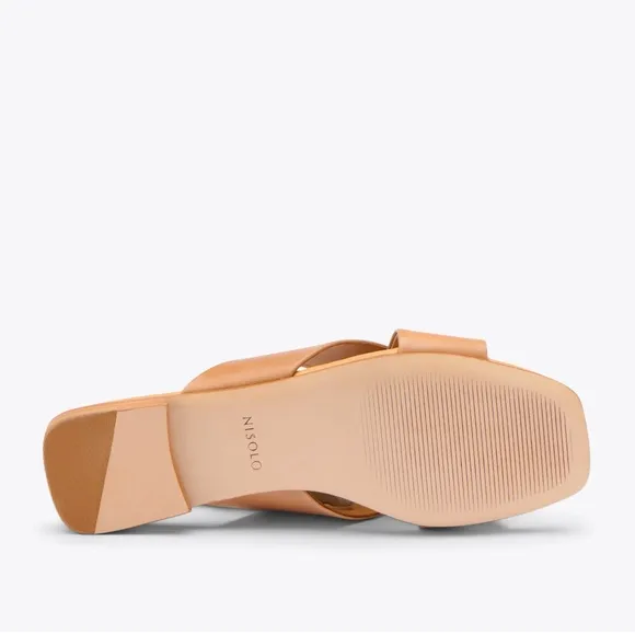 NEW IN BOX Nisolo Catalina Slide Sandal in Almond, Size 7.5