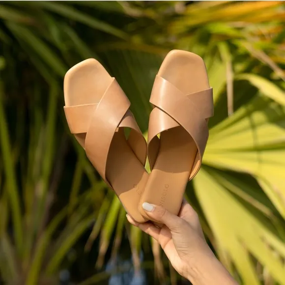 NEW IN BOX Nisolo Catalina Slide Sandal in Almond, Size 7.5