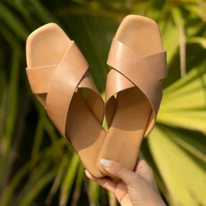 NEW IN BOX Nisolo Catalina Slide Sandal in Almond, Size 7.5
