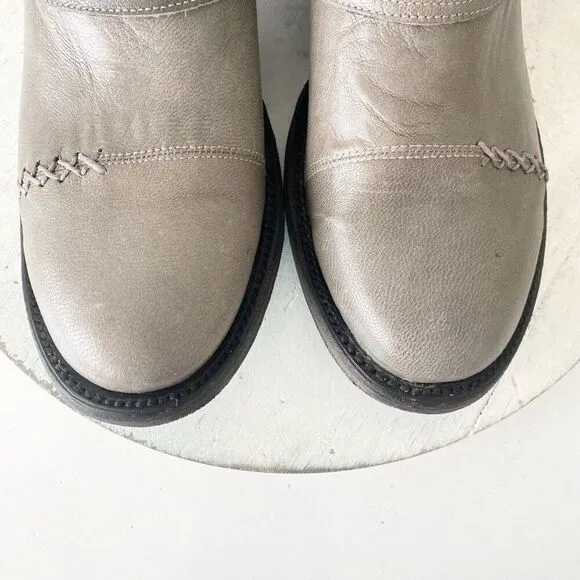 NEW Lane DUSTOFF Womens Cowboy Boots Sz 7.5 Gray Leather Western Short Cowgirl