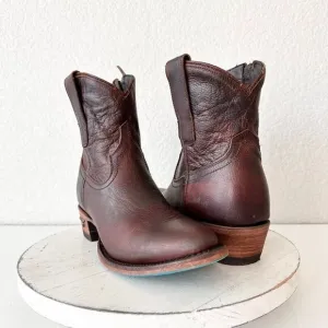 NEW Lane PLAIN JANE Womens Cowboy Boots 7.5 Western Brown Leather Cowgirl Short