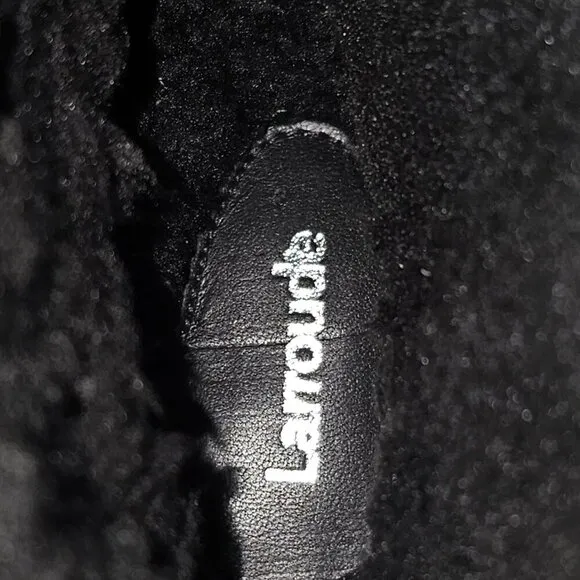 NEW Larroude Vail Ankle Bootie Black White Tweed Leather 9.5