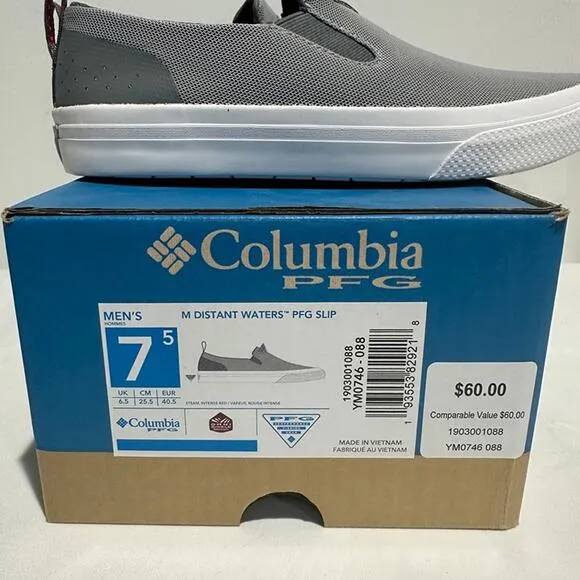 NEW! Men's Columbia Slip On Water Shoes - M Distant Waters PFG Slip Size 7.5