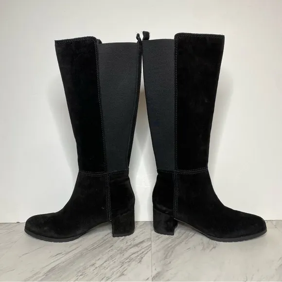 New! Naturalizer Brent Black Suede Tall Boot 8 1/2 M