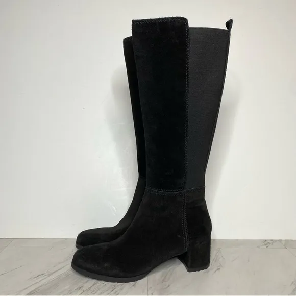 New! Naturalizer Brent Black Suede Tall Boot 8 1/2 M
