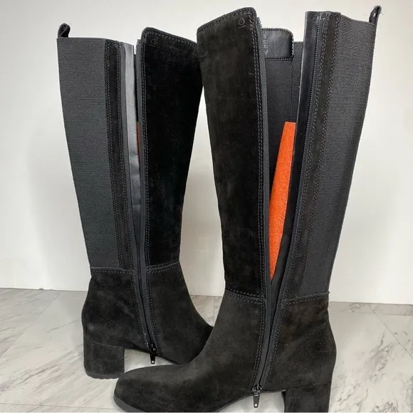 New! Naturalizer Brent Black Suede Tall Boot 8 1/2 M