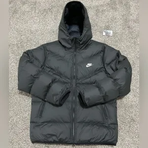 New Nike Storm Fit Windrunner Primaloft Hooded Puffer Jacket Black Mens XL