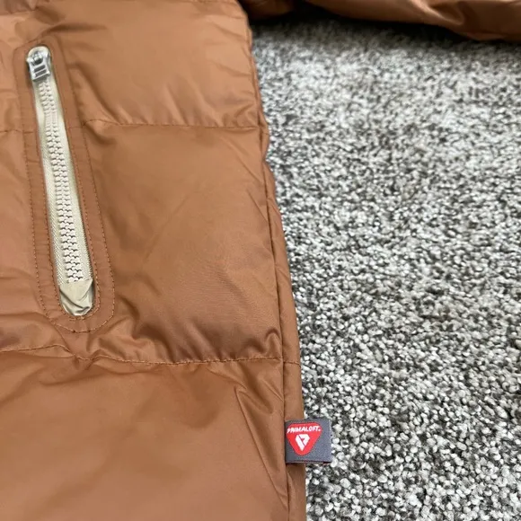 New Nike Storm Fit Windrunner Primaloft Hooded Puffer Jacket Coat Brown Tan Mens