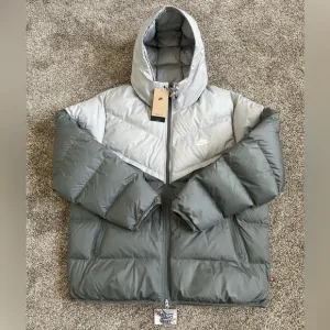 New Nike Storm Fit Windrunner Primaloft Hooded Puffer Jacket Silver Grey XXL 2XL