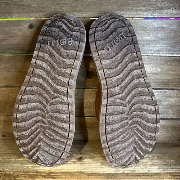 New NWOB Mens Born Bermuda Brown‎ Suede Comfort Flip Flops Sandals Size 10 M