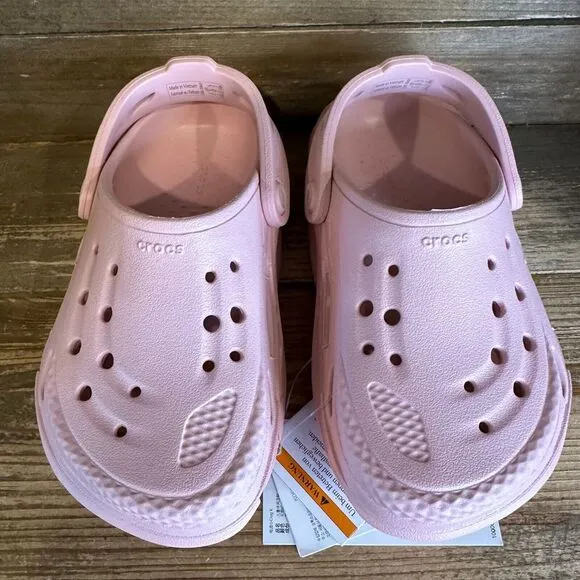 New NWT Little Kids Crocs Off Grid‎ Pink Comfort Clogs Sandals Shoes Size 12 C