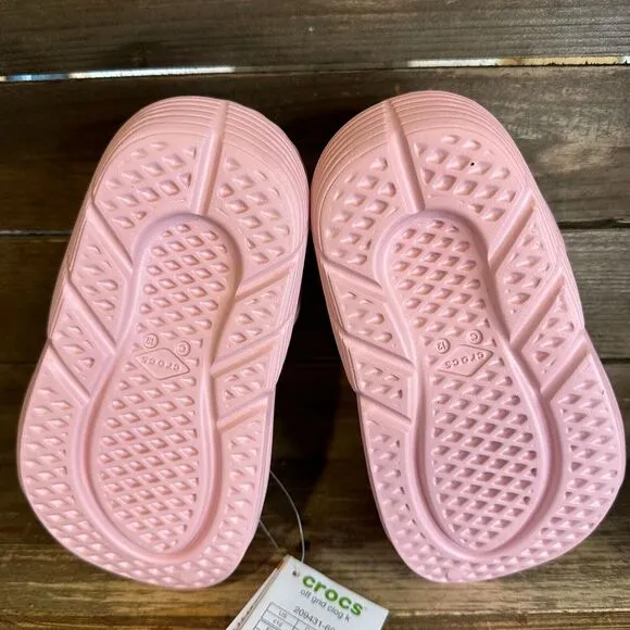 New NWT Little Kids Crocs Off Grid‎ Pink Comfort Clogs Sandals Shoes Size 12 C