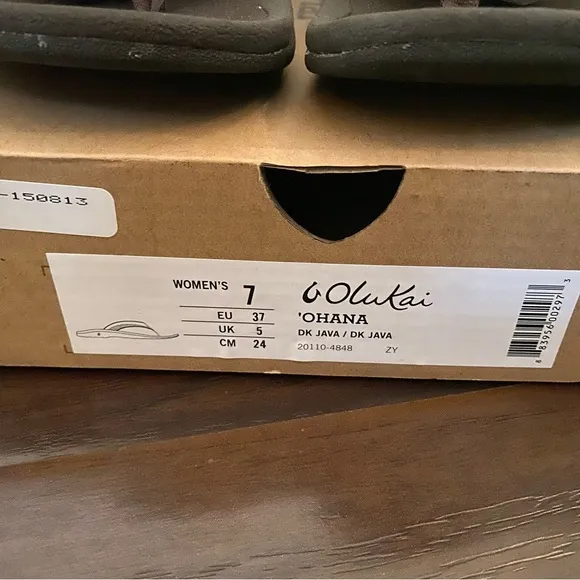 New Olukai Ohana Dark Brown Thong flip flop sandals women’s size 7