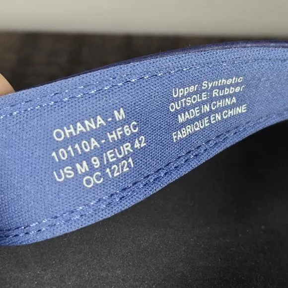 NEW OluKai Ohana Mens Size 9 Slip On Flip Flops Beach Sandals Foam Blue Black