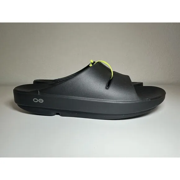 *NEW* OOFOS OOAHH Black Recovery Sport Slides Sandals Unisex M9 W11 EU42