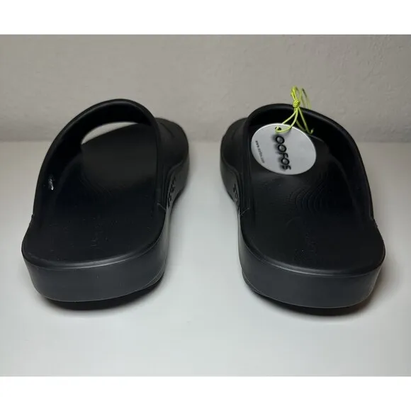 *NEW* OOFOS OOAHH Black Recovery Sport Slides Sandals Unisex M9 W11 EU42