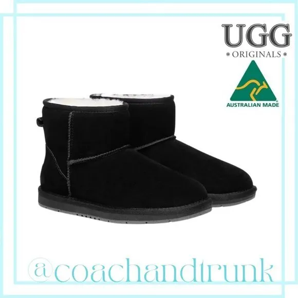 NEW Premium Black Suede Short Classic Ugg Boots