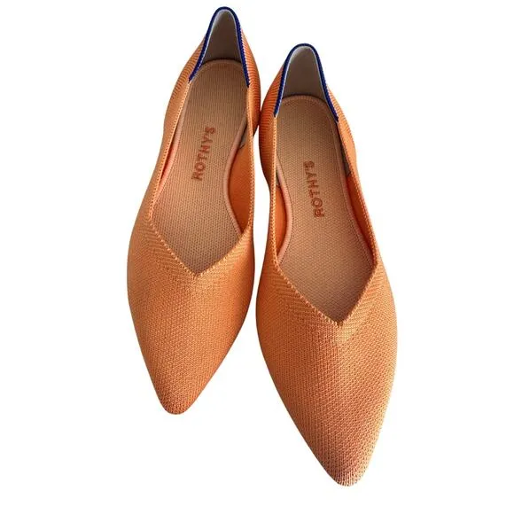 New Rothy's The Point Shoes in Tangerine (SIZE 8) fresh lightweight great gift