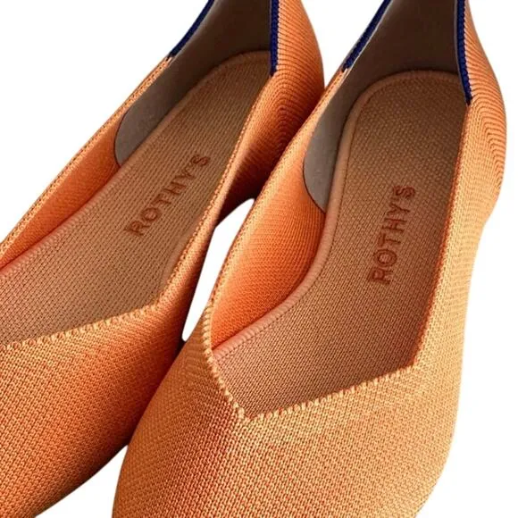 New Rothy's The Point Shoes in Tangerine (SIZE 8) fresh lightweight great gift