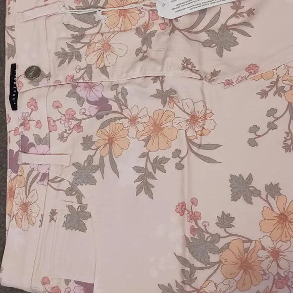 NEW Sanctuary A Charming Life Denim Mini Skirt in Peachy Floral, Size 33