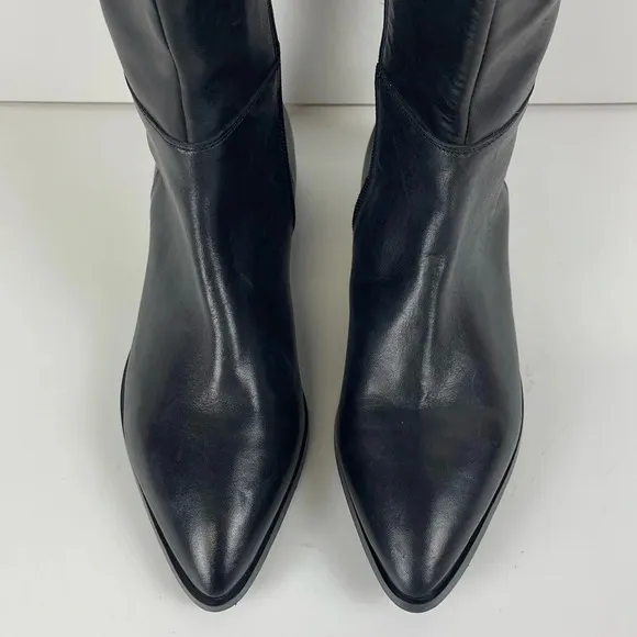 NEW Seychelles Knee High Boots 7 Black Gentle Touch Tall Boot Low Heel Leather