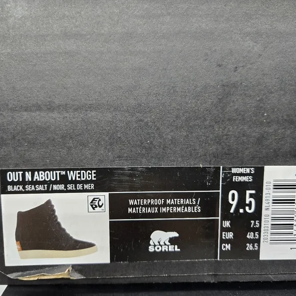 New SOREL Out N About Wedge Sneaker Women's Shoes Size 9.5