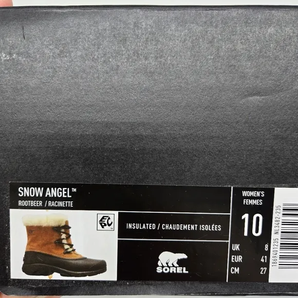 New SOREL Women's Snow Angel Waterproof 200g Insulation Snow Boots Size 10