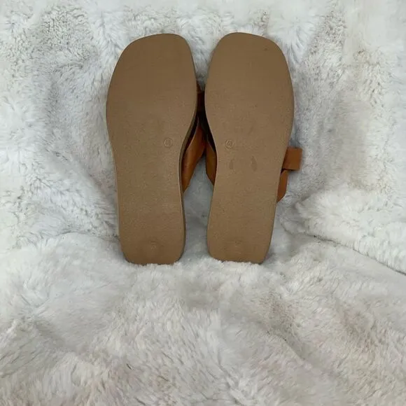 NEW Steve Madden Salita Whiskey Soft Leather Strappy Platform Sandal 9.5