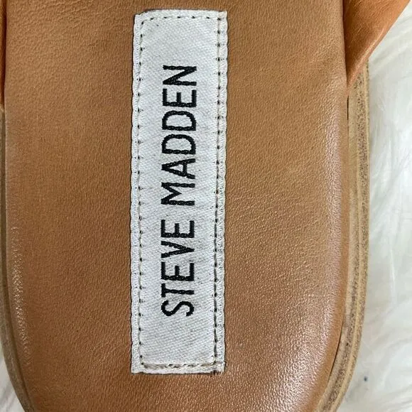 NEW Steve Madden Salita Whiskey Soft Leather Strappy Platform Sandal 9.5