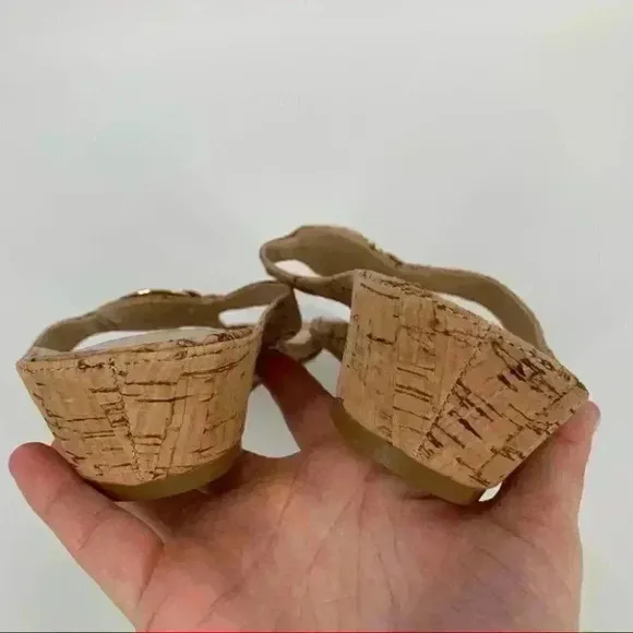 New The Limited womens sandals size 6.5 Indy cork wedge thong flip flops