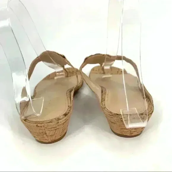 New The Limited womens sandals size 6.5 Indy cork wedge thong flip flops