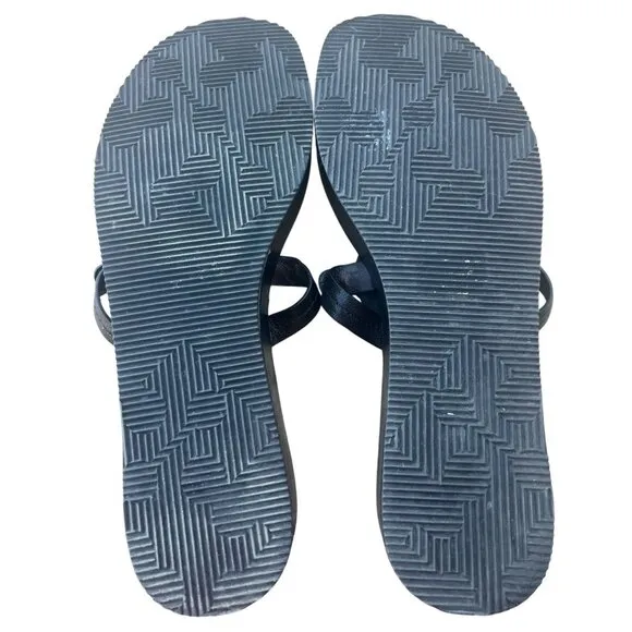 NEW TORY BURCH LEATHER MILLER WEDGE SANDAL PERFECT BLACK SLIP ON SANDALS SIZE 11
