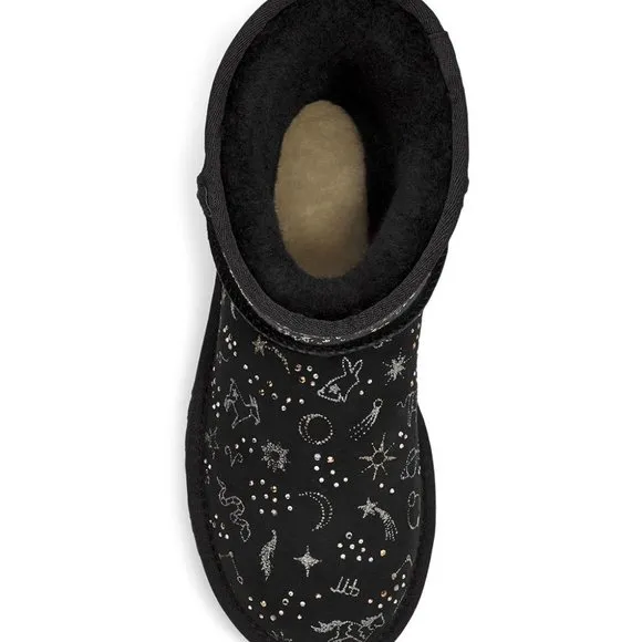 New UGG Black Classic Zodiac Short Suede Boots